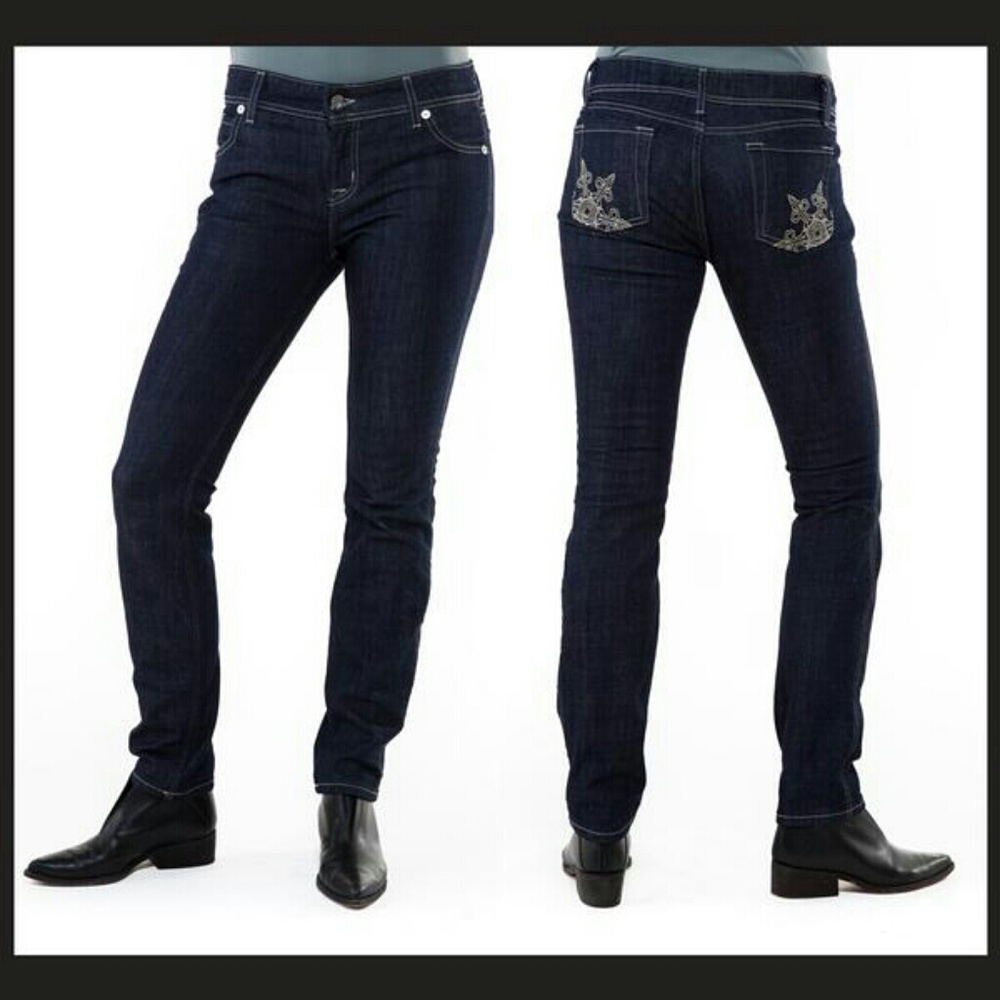 Dark Indigo Women’s Slim Straight Jeans
